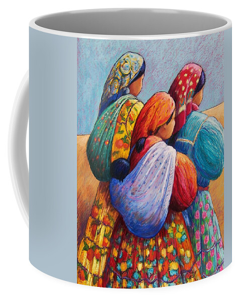 Mexico Coffee Mug featuring the pastel Tarahumara Women by Candy Mayer