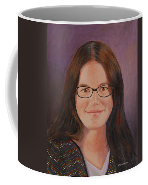 Portrait Coffee Mug featuring the painting Taylor Snow by Quwatha Valentine