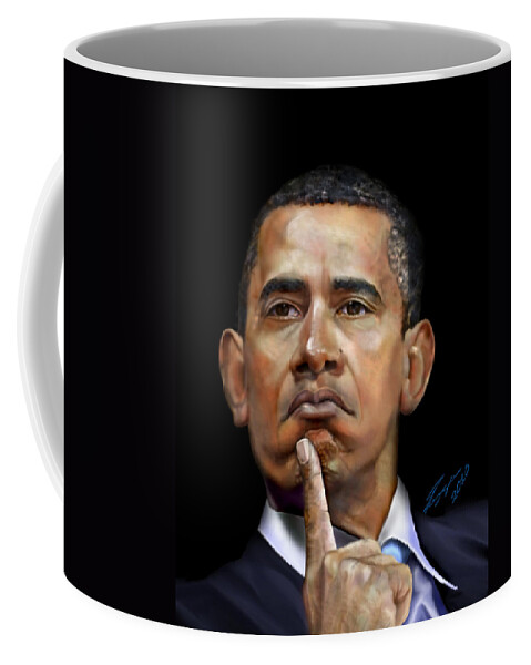 President Coffee Mug featuring the painting Tea Party-Let em eat cake-1 by Reggie Duffie