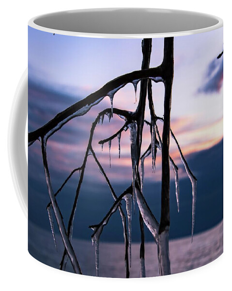Lake Coffee Mug featuring the photograph Teeth of Winter by Terri Hart-Ellis