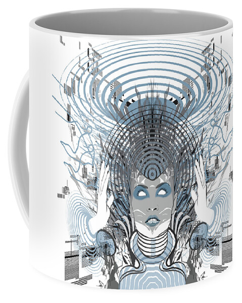 Telepathy Coffee Mug featuring the digital art Telepathy by Jason Casteel