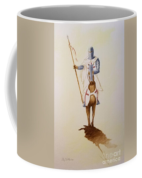 Templar Coffee Mug featuring the painting Templar Knight by Stacy C Bottoms