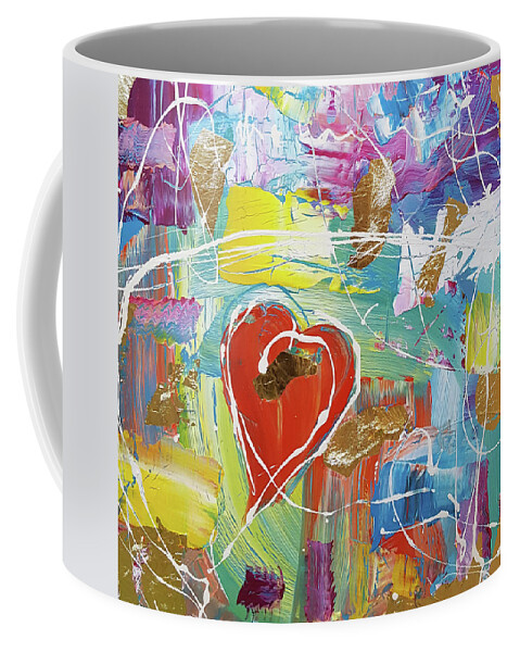 Heart Coffee Mug featuring the painting Temple Heart by Martin Bush