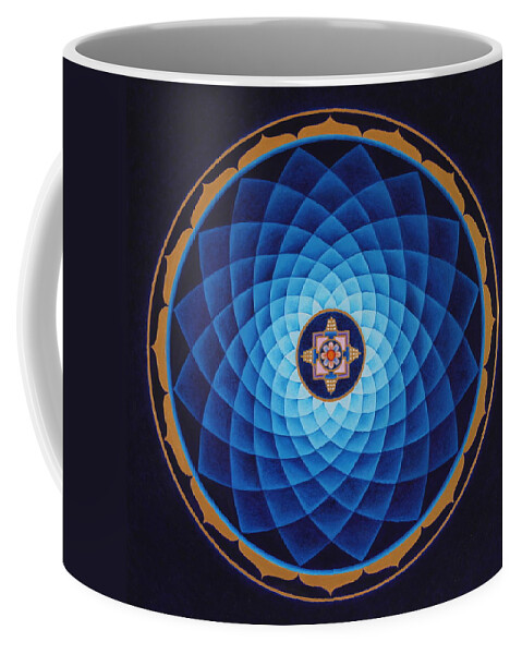 Mandala Coffee Mug featuring the painting Temple of healing by Erik Grind
