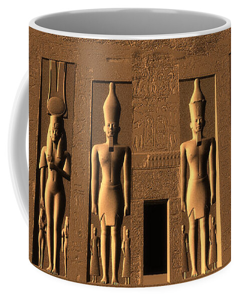 Temple Coffee Mug featuring the painting Temple of Nefertari by Corey Ford