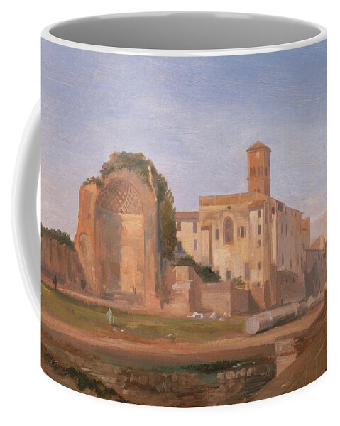 English Art Coffee Mug featuring the painting Temple of Venus and Rome, Rome by Edward Lear