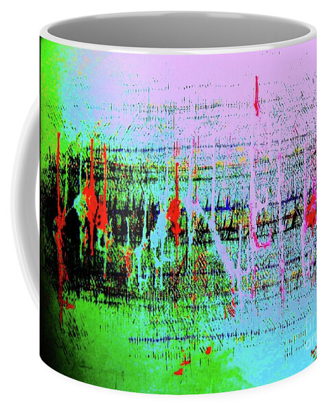 Abstract Coffee Mug featuring the painting Ten on the Richter by Thea Recuerdo