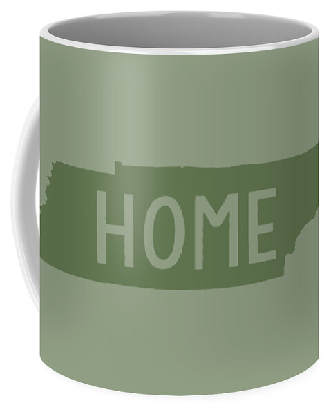 Tenneessee Coffee Mug featuring the digital art Tennessee Home Green by Heather Applegate