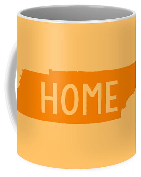 Tenneessee Coffee Mug featuring the digital art Tennessee Home Orange by Heather Applegate