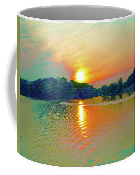 Tennessee Coffee Mug featuring the digital art Tennessee River Scene by Rod Whyte