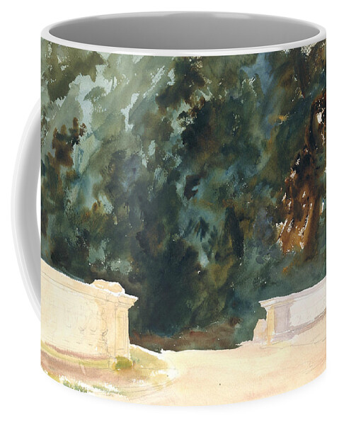19h Century Art Coffee Mug featuring the drawing Terrace and Gardens by John Singer Sargent