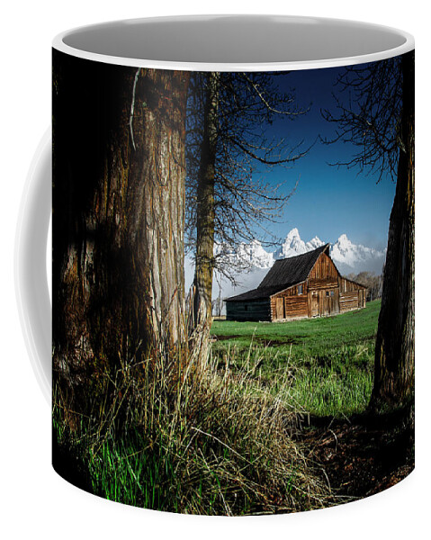 Tetons Coffee Mug featuring the photograph Tetons and Moulton Barn by Scott Read