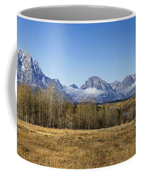 Tetons Coffee Mug featuring the photograph Teton Panorama by Shirley Mitchell
