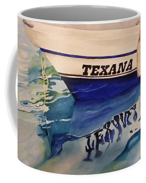 Texas Coffee Mug featuring the painting Texana by Celene Terry