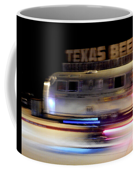 Art Coffee Mug featuring the photograph Texas Beer Fast Motorcycle #5594 by Barbara Tristan