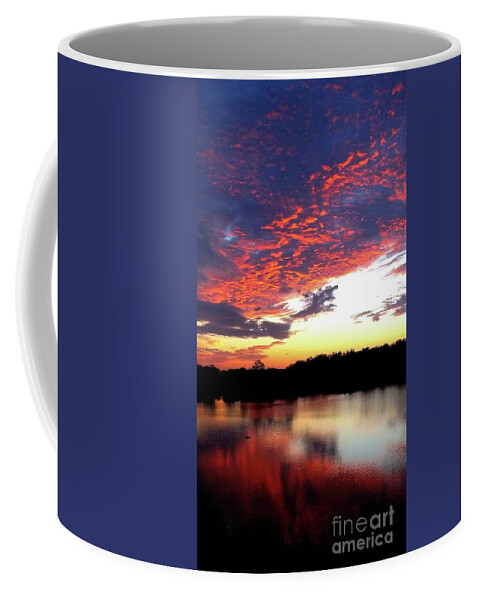 Color Photos Coffee Mug featuring the photograph Texas Sunset over Mammoth lake by Barbara Donovan