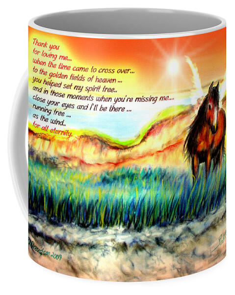 Love Coffee Mug featuring the pastel Thank You For Loving Me by Pat Davidson
