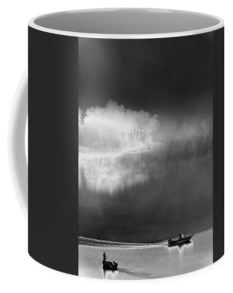 Haunting Coffee Mug featuring the photograph That Island There by Steven Huszar