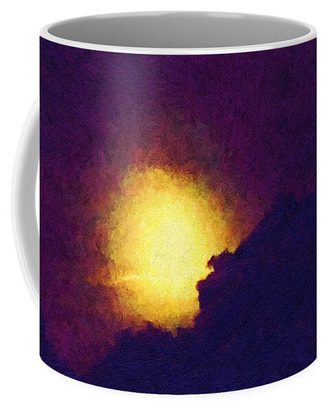 Skyscape Coffee Mug featuring the painting That September Moon by RC DeWinter