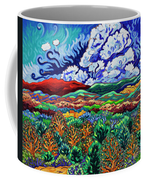Southwestern Landscape Coffee Mug featuring the painting That's Where You'll Find Me by Cathy Carey