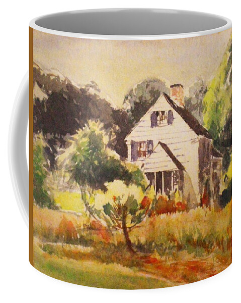 Watercolor Coffee Mug featuring the painting The Abandoned farmhouse by Stacie Siemsen