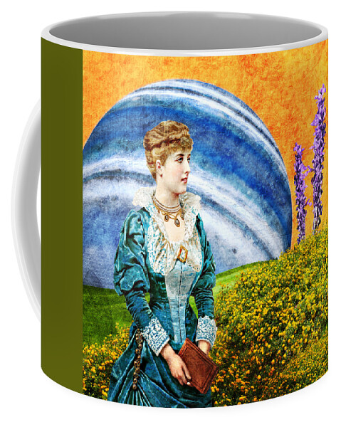 Admirer Coffee Mug featuring the mixed media The Admirer by Ally White
