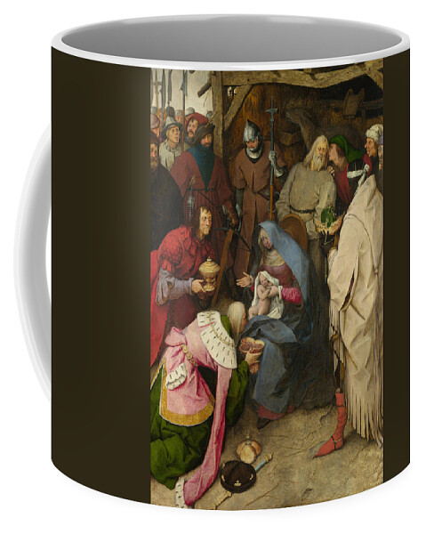 Netherlandish Painters Coffee Mug featuring the painting The Adoration of the Kings by Pieter Bruegel the Elder