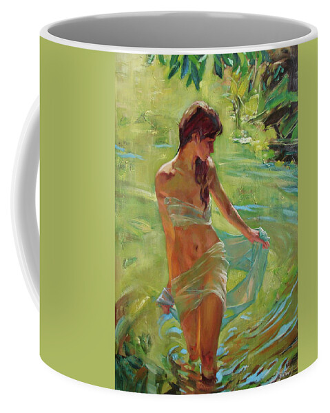 Ignatenko Coffee Mug featuring the painting The allegory of summer by Sergey Ignatenko