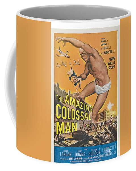 The Amazing Colossal Man Movie Poster Coffee Mug featuring the painting The Amazing Colossal Man Movie Poster by Vintage Collectables