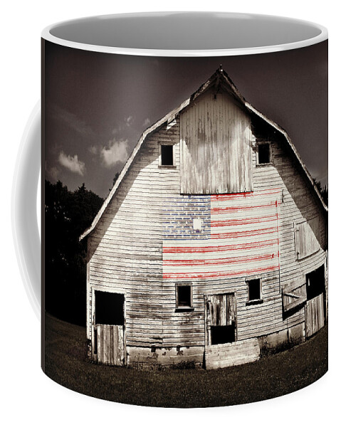 Flag Coffee Mug featuring the photograph The American Farm by Julie Hamilton