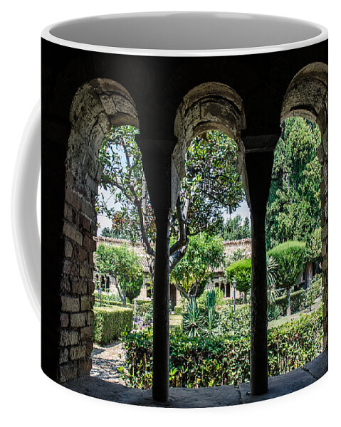 Cloister Coffee Mug featuring the photograph The ancient cloister by AM FineArtPrints