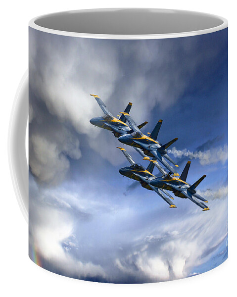 Blue Angels Coffee Mug featuring the digital art The Angels by Airpower Art
