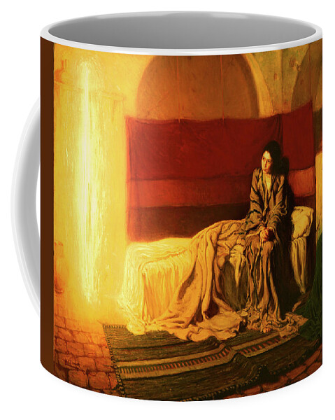 Henry Ossawa Tanner Coffee Mug featuring the painting The Annunciation by Henry Ossawa Tanner