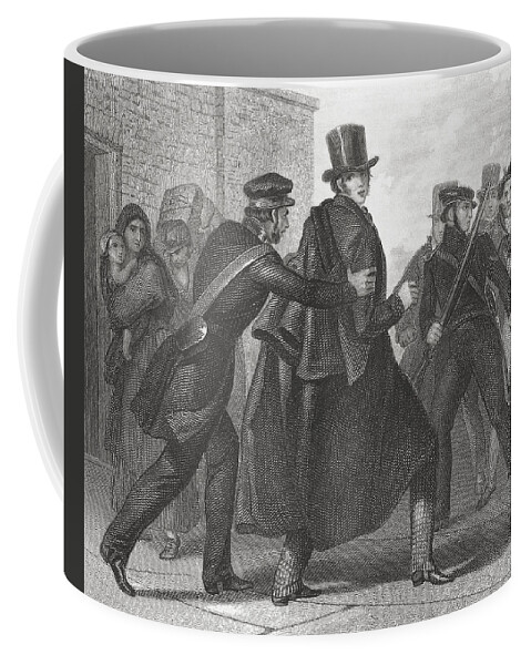 William Coffee Mug featuring the drawing The Arrest Of Smith O Brien In 1848 by Vintage Design Pics
