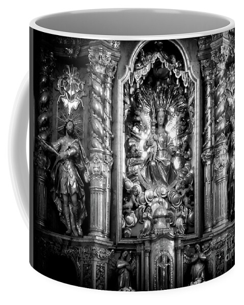 B&w Coffee Mug featuring the photograph The Assumption of Mary Pilgrimage Church by Fran Woods