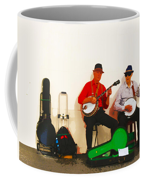Susan Vineyard Coffee Mug featuring the photograph The Banjo Dudes by Susan Vineyard
