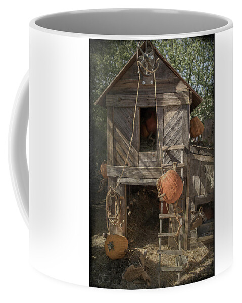 Pumpkin Coffee Mug featuring the photograph The Barnyard by Teresa Wilson