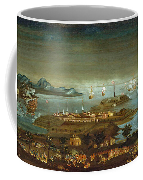 Winthrop Chandler Coffee Mug featuring the painting The Battle of Bunker Hill by Winthrop Chandler