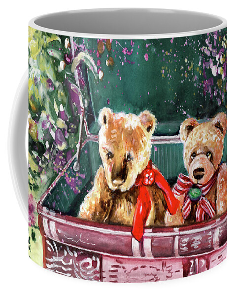 Truffle Mcfurry Coffee Mug featuring the painting The Bears From The Yorkshire Moor 05 by Miki De Goodaboom