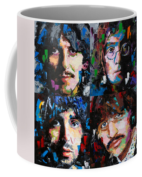 The Beatles Coffee Mug featuring the painting The Beatles by Richard Day