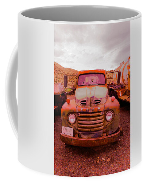 Truck Coffee Mug featuring the photograph The beauty of an old rusty truck by Jeff Swan