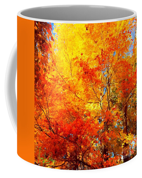 Trees Coffee Mug featuring the painting The Beauty Of Autumn by MaryLee Parker