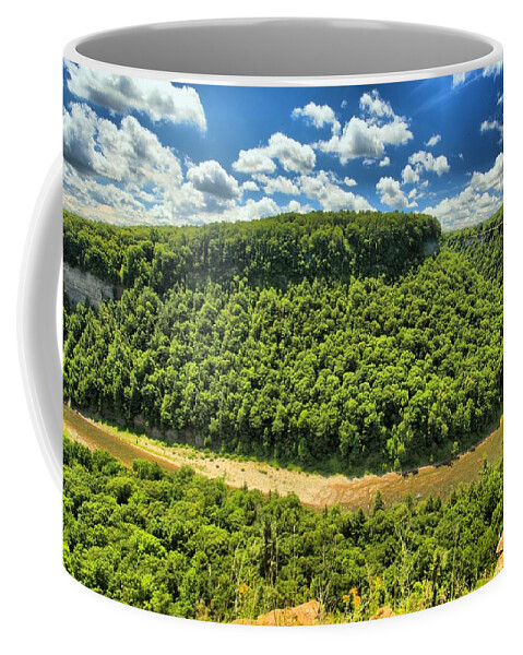 Letchworth State Park Coffee Mug featuring the photograph The Big Bend by Adam Jewell