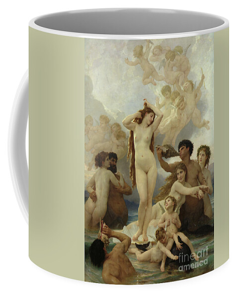 The Coffee Mug featuring the painting The Birth of Venus by William-Adolphe Bouguereau