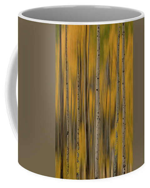 Aspen Coffee Mug featuring the photograph The Blur of Fall by Chuck Rasco Photography