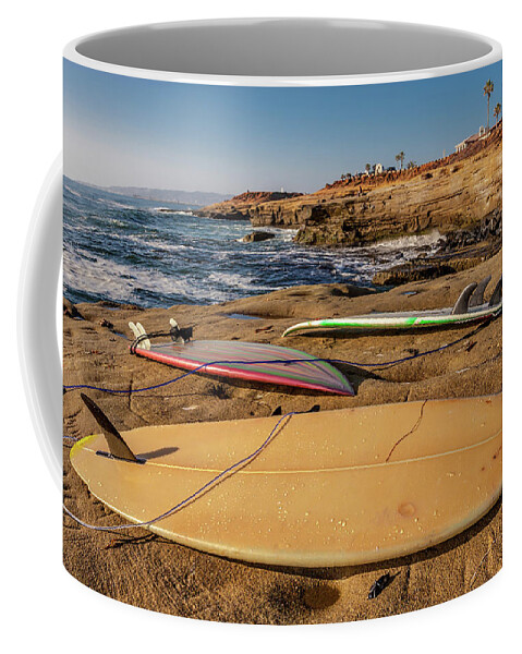 Surfboards Coffee Mug featuring the photograph The Boards by Peter Tellone