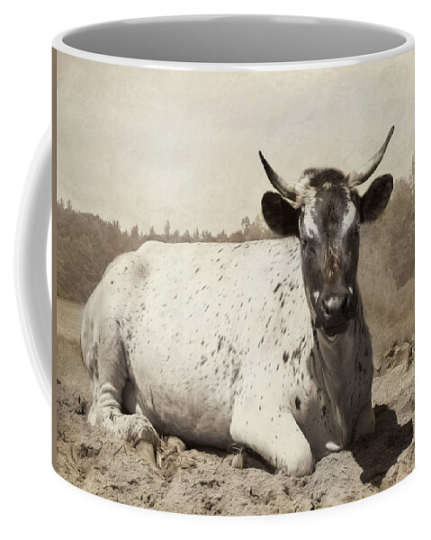 Longhorn Coffee Mug featuring the photograph The Boss by Robin-Lee Vieira