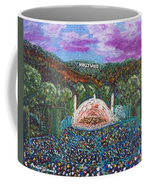 Hollywood Bowl Coffee Mug featuring the painting The Bowl by Amelie Simmons