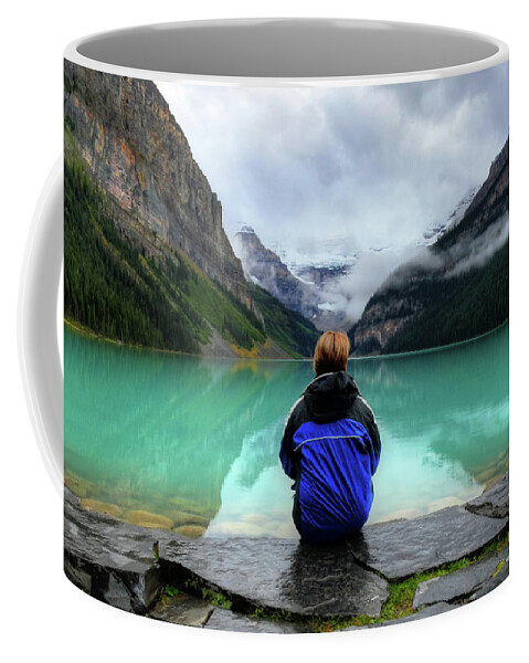 Lake Louise Coffee Mug featuring the photograph The Breathtakingly Beautiful Lake Louise IX by Wayne Moran