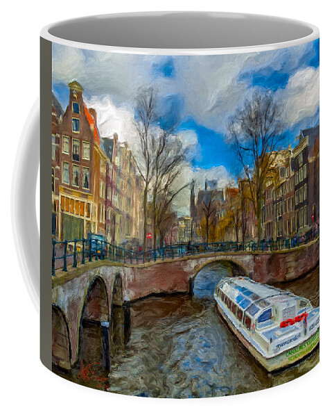 Amsterdam Coffee Mug featuring the photograph The Bridges of Amsterdam by Juan Carlos Ferro Duque